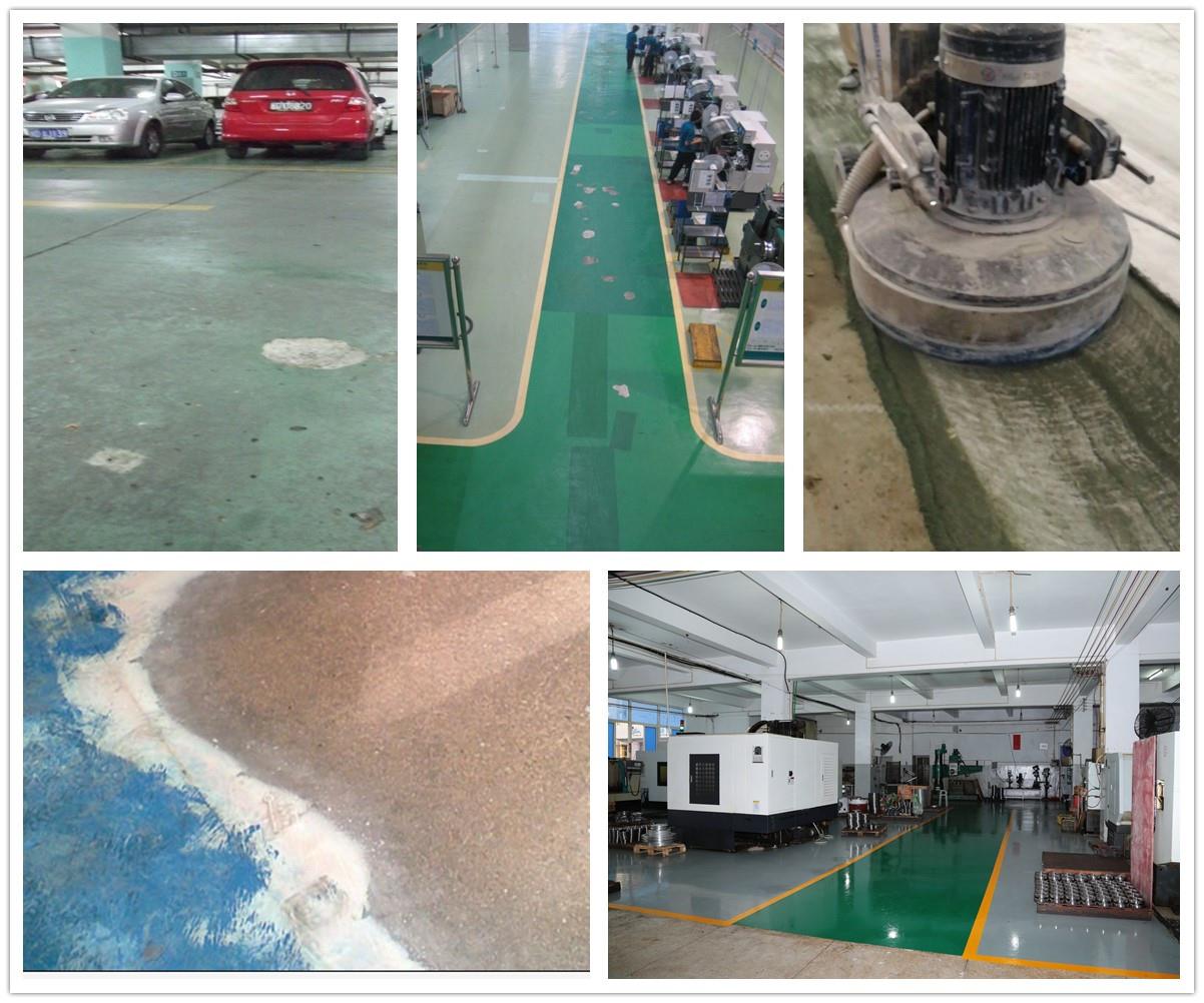remove epoxy floor paint coating by floor grinding machine