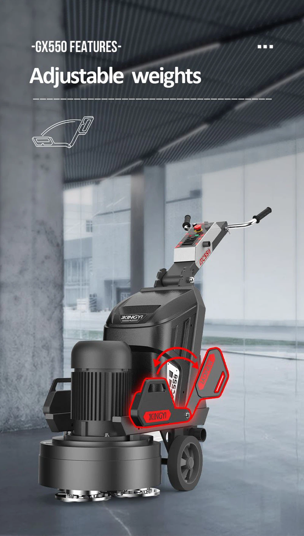 GX550 concrete grinder04 GX550 concrete grinder04