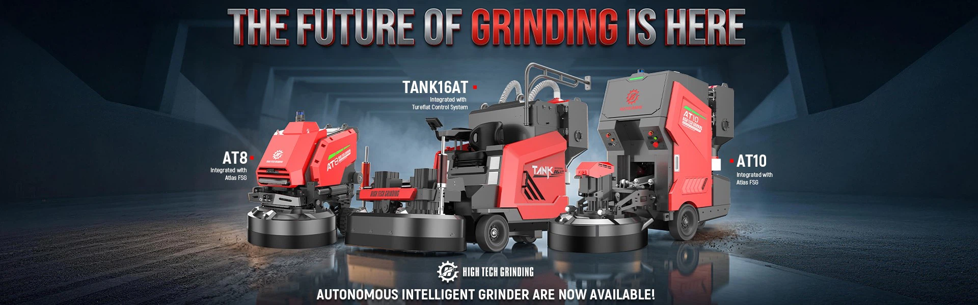 Smart concrete floor grinder